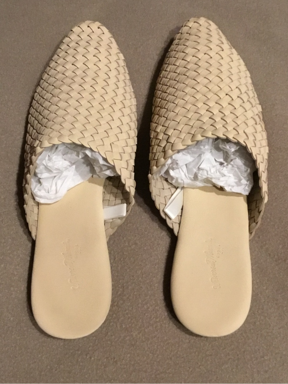 Target Woven Pointed Slip-On Mules - Cream